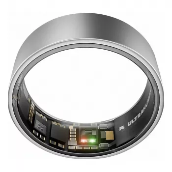 ULTRAHUMAN Ring Air – Anillo inteligente para hombre y mujer – Wearable de seguimiento del sueño y fitness – Frecuencia cardíaca – Anillo inteligente Raw Titanium talla 10