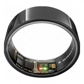 ULTRAHUMAN Ring Air – Smart Ring para hombre y mujer – Wearable de seguimiento del sueño y fitness – Frecuencia cardíaca – Smart Ring Aster Black Talla 12