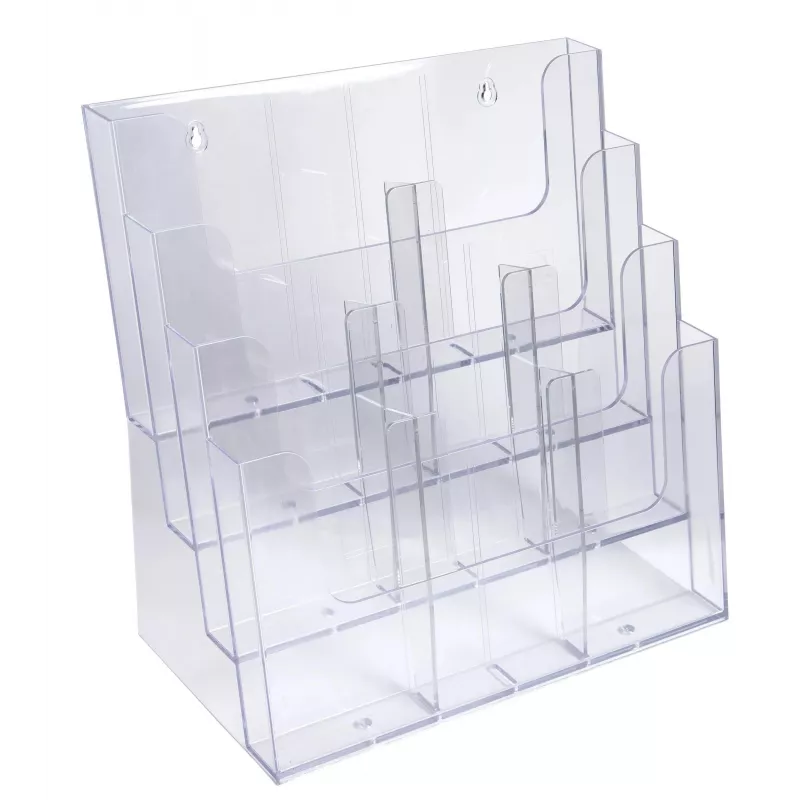 Exacompta soporte de folletos Office Variable con compartimentos, 6 compartimentos ajustables, transparente, DIN A4