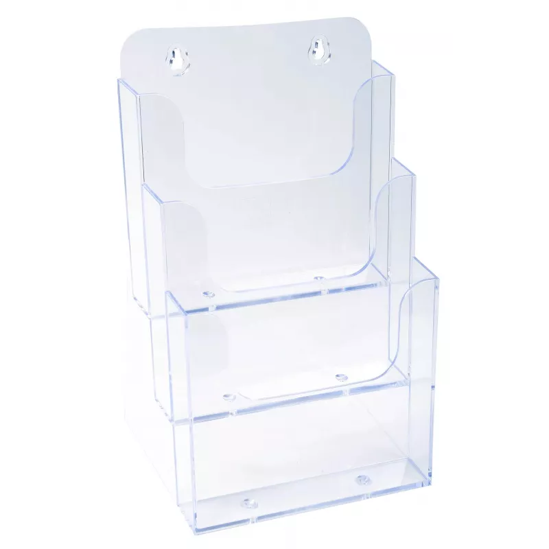 Exacompta soporte de folletos A5, 3 compartimentos, poliestireno, 154 x 181 x 280 mm (75158D)