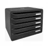 Exacompta BIG-BOX PLUS HORIZON cajonera DIN A4 horizontal, 355 x 270 x 271 mm, negro (308714D)