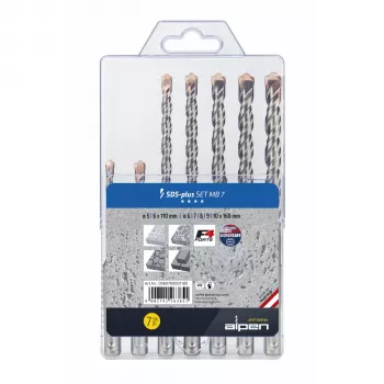Alpen SDS-plus F4 MB7 set de brocas 7 uds. 5-10x110-160mm
