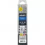 Alpen SDS+ FORCE X set de brocas para martillo, pack de 3, 6-8-10 x 160 mm, 4 cortes, carburo
