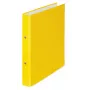 Donau Elektronik carpeta de anillas 2 anillas amarilla 3,5 cm DIN A4