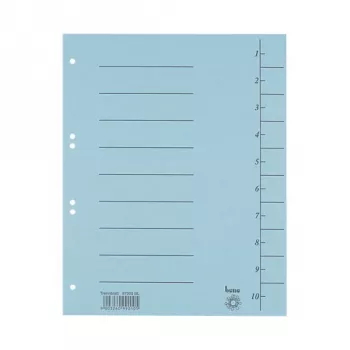 Separadores de documentos Bene 100 azul - A4, 100 hojas