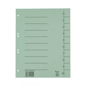 Separadores de documentos Bene 100, A4, 250 g/m2, verde (97300GN)