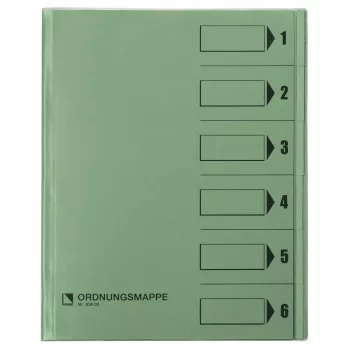 Carpeta organizadora Bene 6 compartimentos verde A4