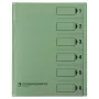Carpeta organizadora Bene 6 compartimentos verde A4
