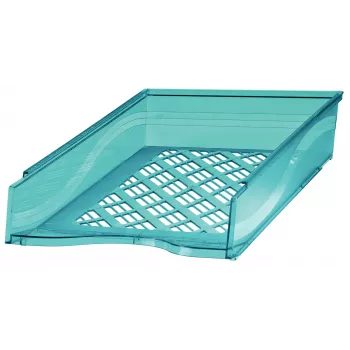 Bandeja de correspondencia Bene 60100BLT A4/C4 apilable transparente azul