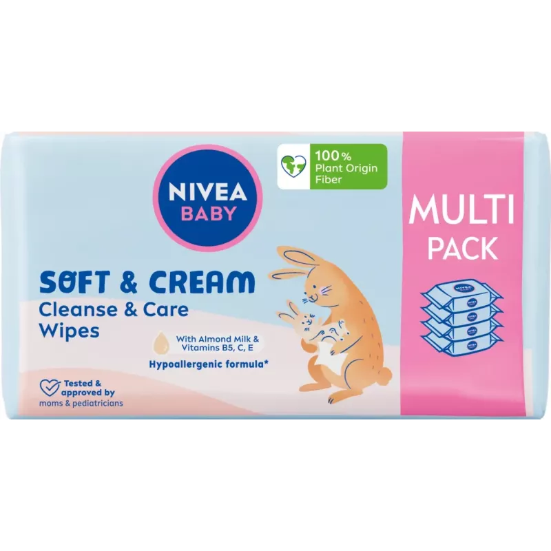 NIVEA Baby Soft & Cream Toallitas húmedas 4x57