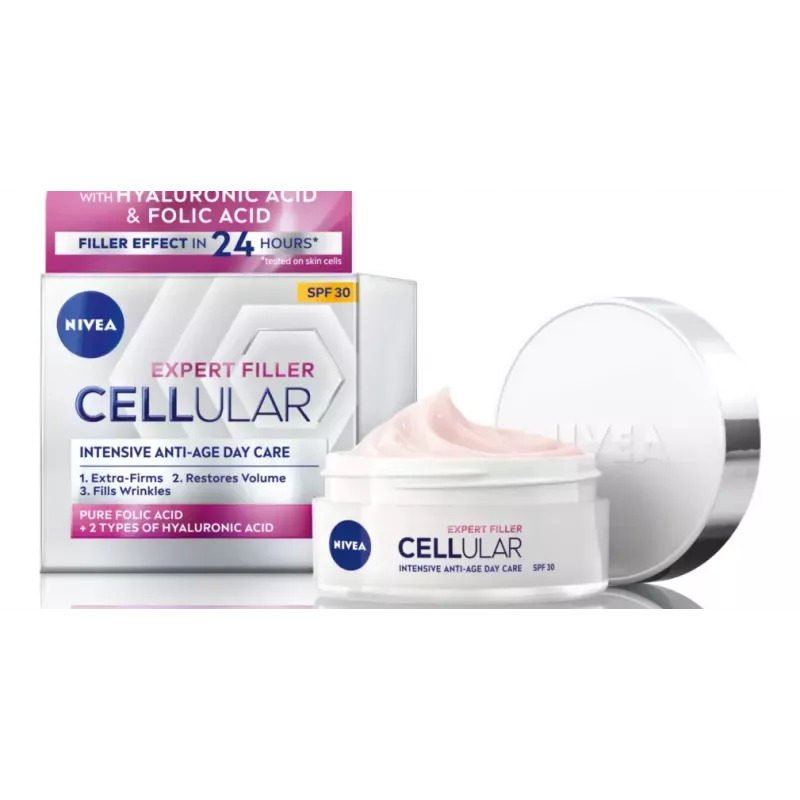 NIVEA Hyaluron Cellular Filler Crema Facial de Día Rellenadora SPF30 50ml