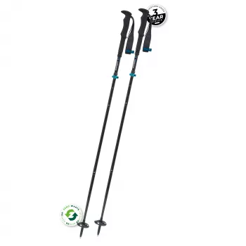 Bastones de Trekking Plegables Komperdell FX L Carb Vario Approach, 4 piezas Alu 7075-T6 y Carbono, Mecanismo Plegable FX Lite, Powerlock 3.0