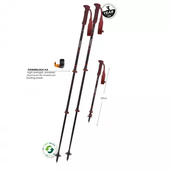 Bastones de Trekking Komperdell Carbon EVO Zero Compact - Malbec