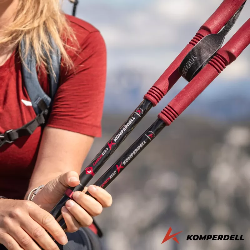 Bastones de Trekking Komperdell Carbon EVO Zero Compact - Malbec