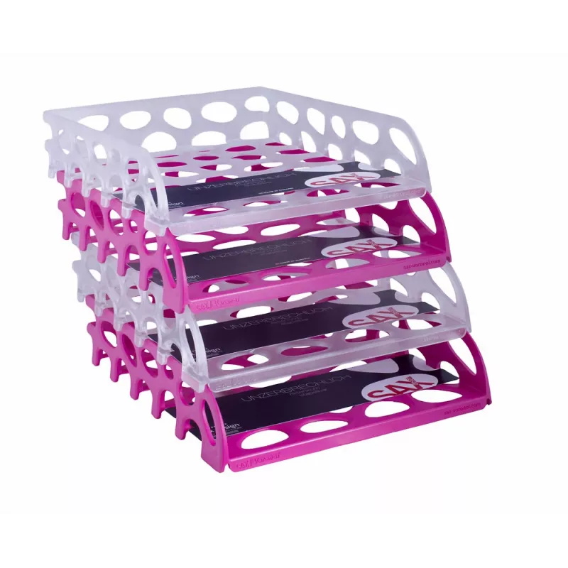 SAX Bandeja de documentos Voronoi rosa DIN C4