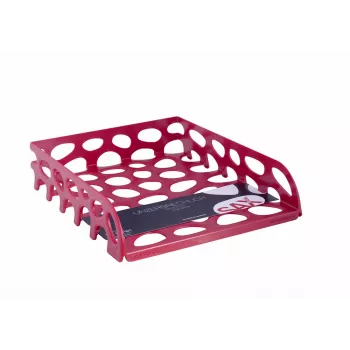 SAX Bandeja de documentos Voronoi roja DIN C4