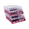 SAX Bandeja de documentos Voronoi roja DIN C4