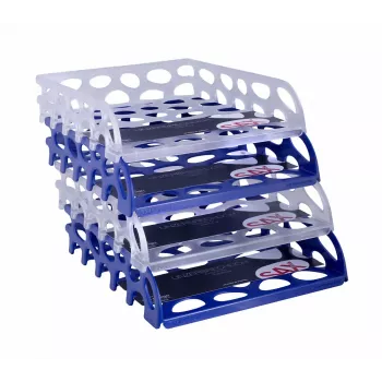 Sax Bandeja de documentos Voronoi azul DIN C4