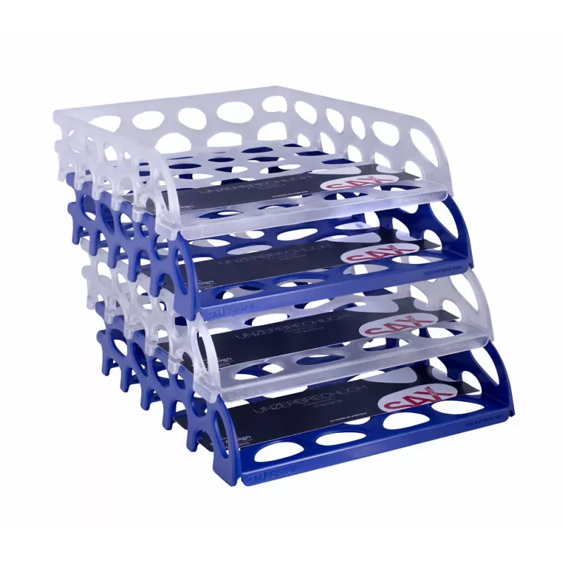 Sax Bandeja de documentos Voronoi azul DIN C4