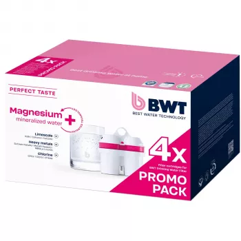 Cartucho filtrante de agua BWT Magnesium Mineralized pack de 4 promoción
