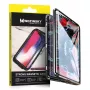 Funda magnética completa Wozinsky 360 con protección frontal y trasera y cristal integrado para Samsung Galaxy A72 4G negra-transparente