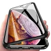 Funda magnética completa Wozinsky 360 con protección frontal y trasera y cristal integrado para Samsung Galaxy A72 4G negra-transparente