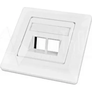 Wirewin Caja keystone vacía para 2 módulos, empotrar, compatible con mecanismos, RAL9010 blanco puro