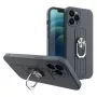 HURTEL Ring Case Funda de silicona con anillo y soporte para Xiaomi Poco X4 Pro 5G Azul