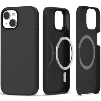Tech-Proteckt funda Silicona MagSafe iPhone 15 negro mate
