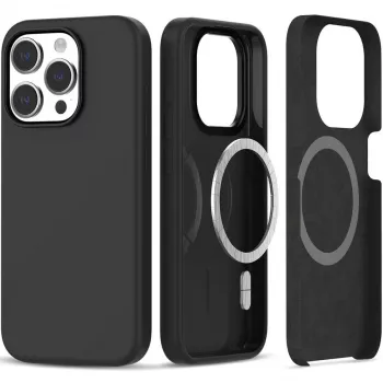 Tech-Proteckt funda Silicona MagSafe iPhone 15 Pro Max negro mate