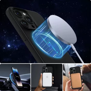 Tech-Proteckt funda Silicona MagSafe iPhone 15 Pro Max negro mate