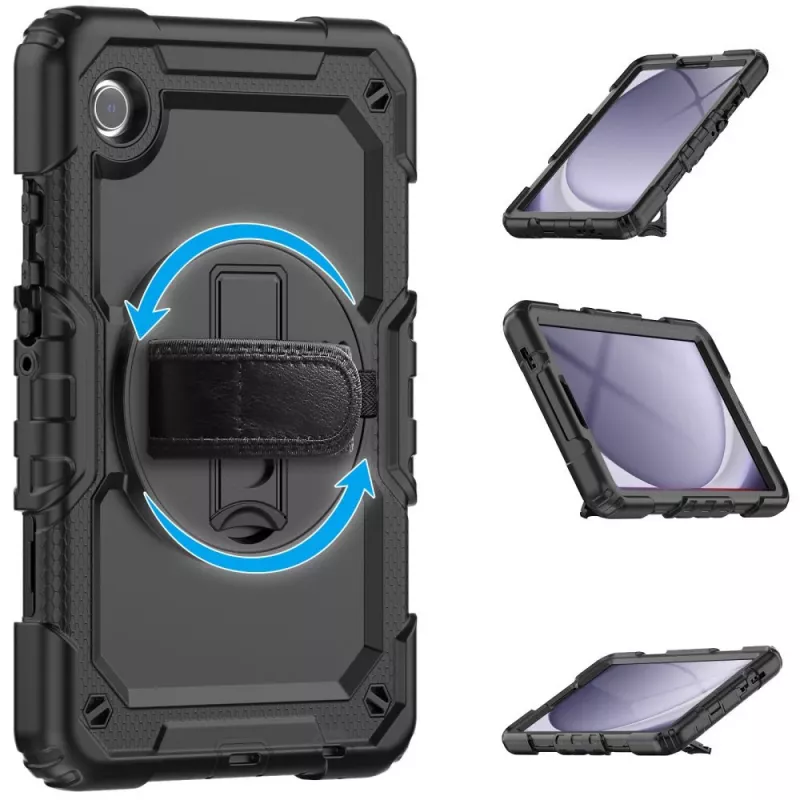 Tech-Protect Solid360 funda para Samsung Galaxy Tab A9+/A11+ PLUS 11.0 X210/X215/X216/X230/X235/X236, negro