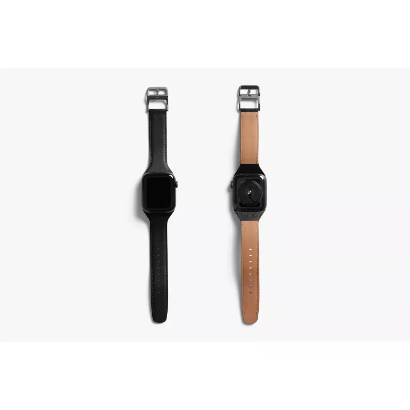 Bellroy Classic Leather Band para Apple Watch, negro, 40mm, 41mm, 38mm, 42mm (Serie 10/11)