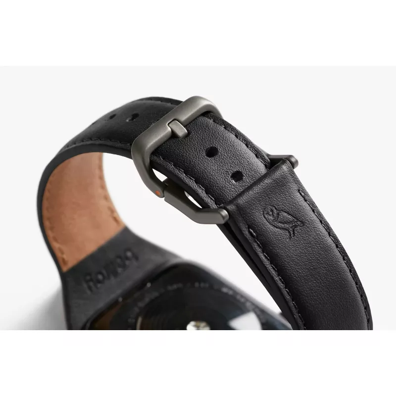 Bellroy Classic Leather Band para Apple Watch, negro, 40mm, 41mm, 38mm, 42mm (Serie 10/11)