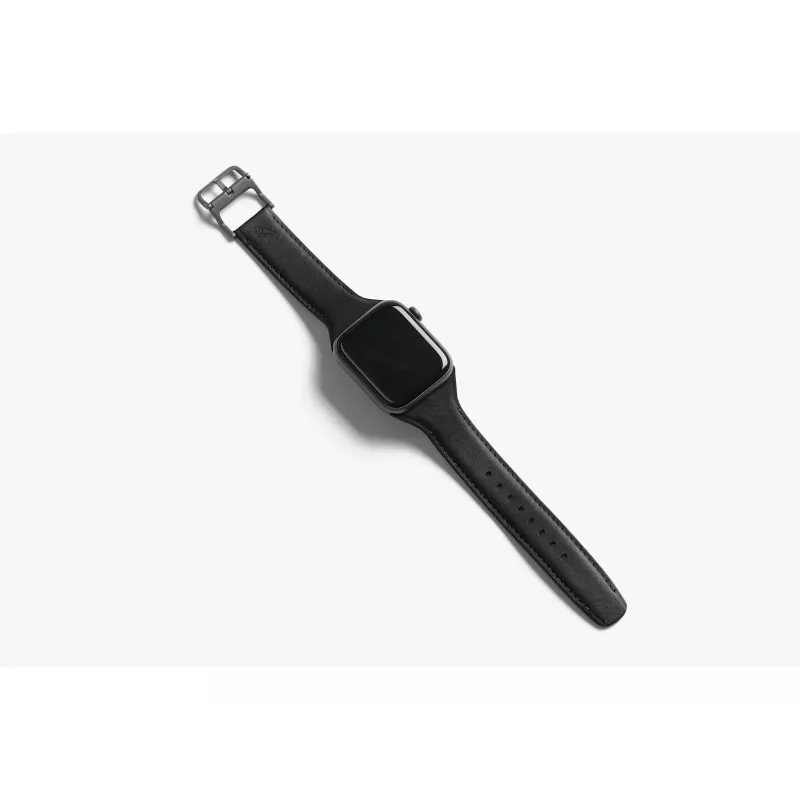Bellroy Classic Leather Band para Apple Watch, negro, 44mm, 45mm, 42mm (Series 1/2/3), 49mm, 46mm