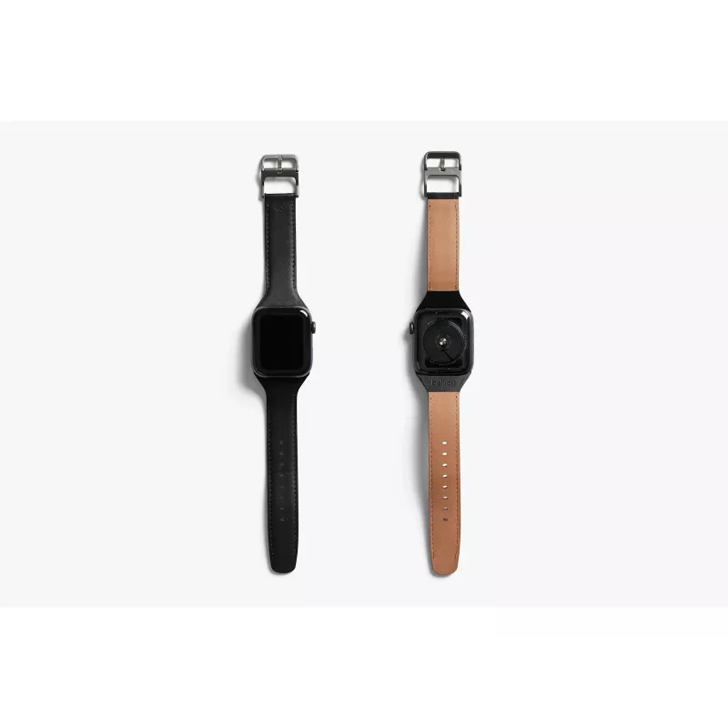 Bellroy Classic Leather Band para Apple Watch, negro, 44mm, 45mm, 42mm (Series 1/2/3), 49mm, 46mm