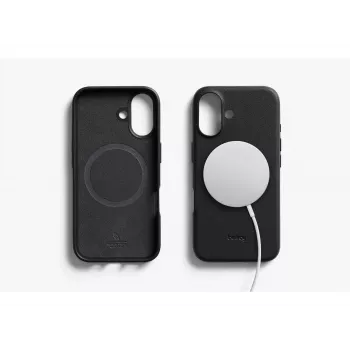 Bellroy Leather Case para iPhone 16, negro