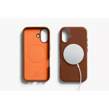 Funda de piel Bellroy para iPhone 16, marrón