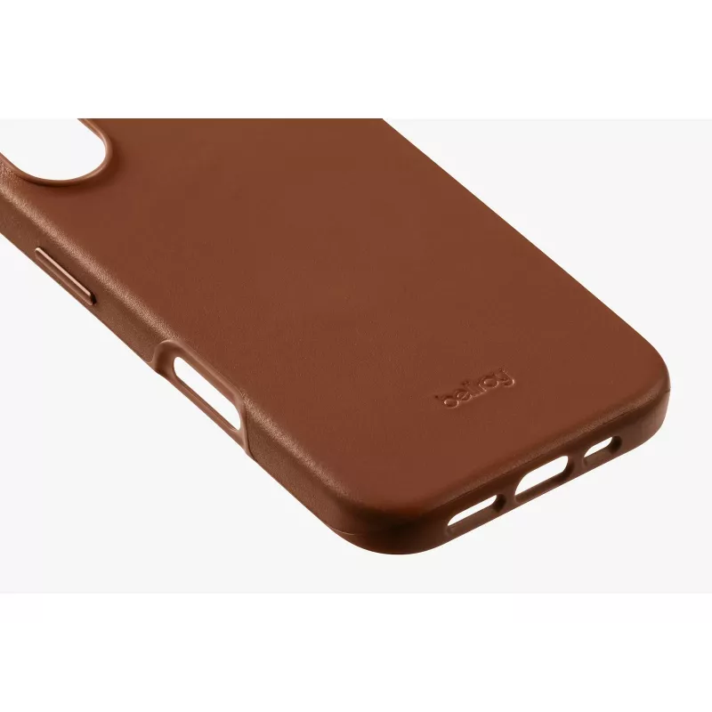 Funda de piel Bellroy para iPhone 16, marrón