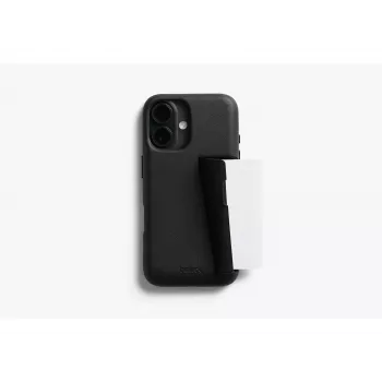 Bellroy Leather Card Case para iPhone 16, negro