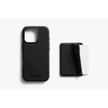 Funda de piel Bellroy con cartera magnética para iPhone 16 Pro, negro