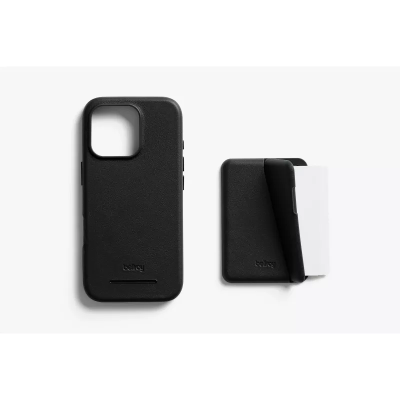 Funda de piel Bellroy con cartera magnética para iPhone 16 Pro, negro