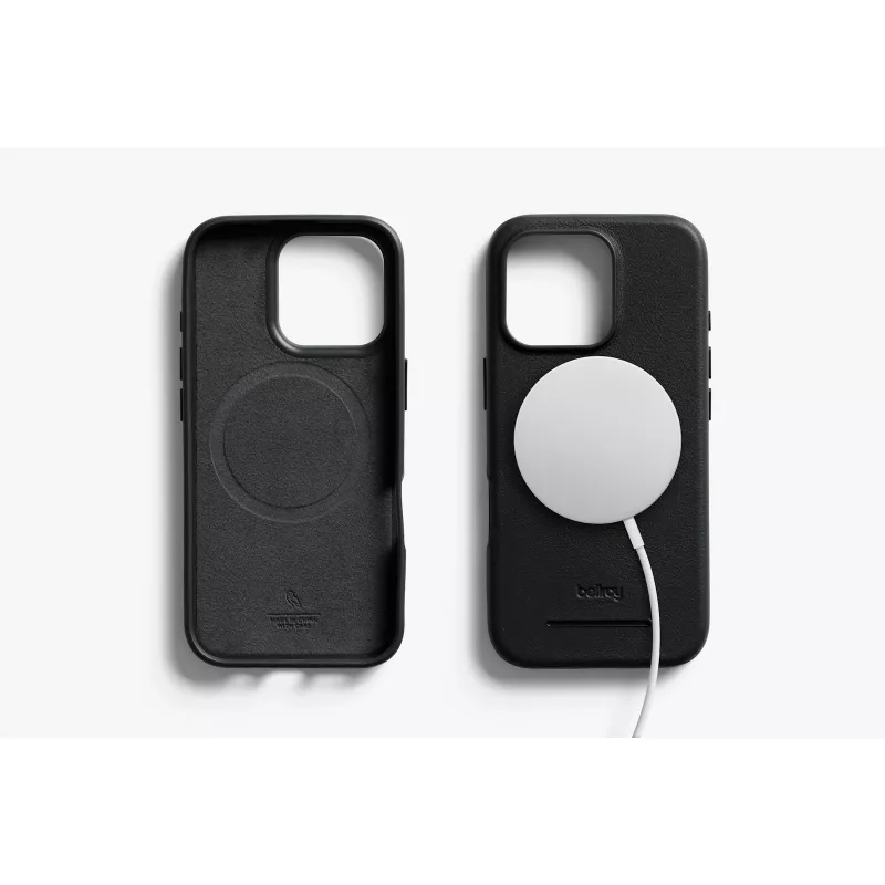 Funda de piel Bellroy con cartera magnética para iPhone 16 Pro, negro