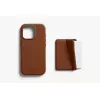 Funda de piel Bellroy con cartera magnética para iPhone 16 Pro, marrón