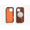 Funda de piel Bellroy con cartera magnética para iPhone 16 Pro, marrón