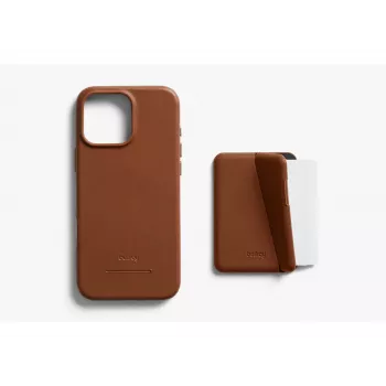 Bellroy Funda de piel con cartera magnética para iPhone 16 Pro Max, marrón