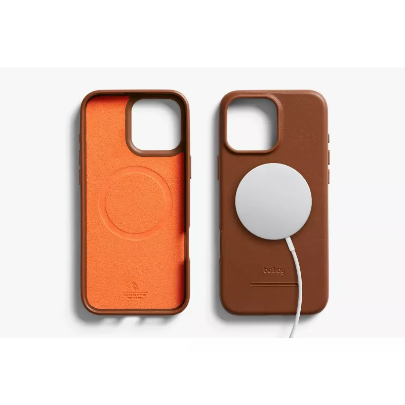 Bellroy Funda de piel con cartera magnética para iPhone 16 Pro Max, marrón