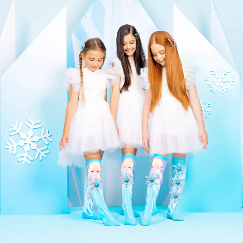 MADMIA Calcetines altos para niños Frozen Elsa impresión 3D - 1 par