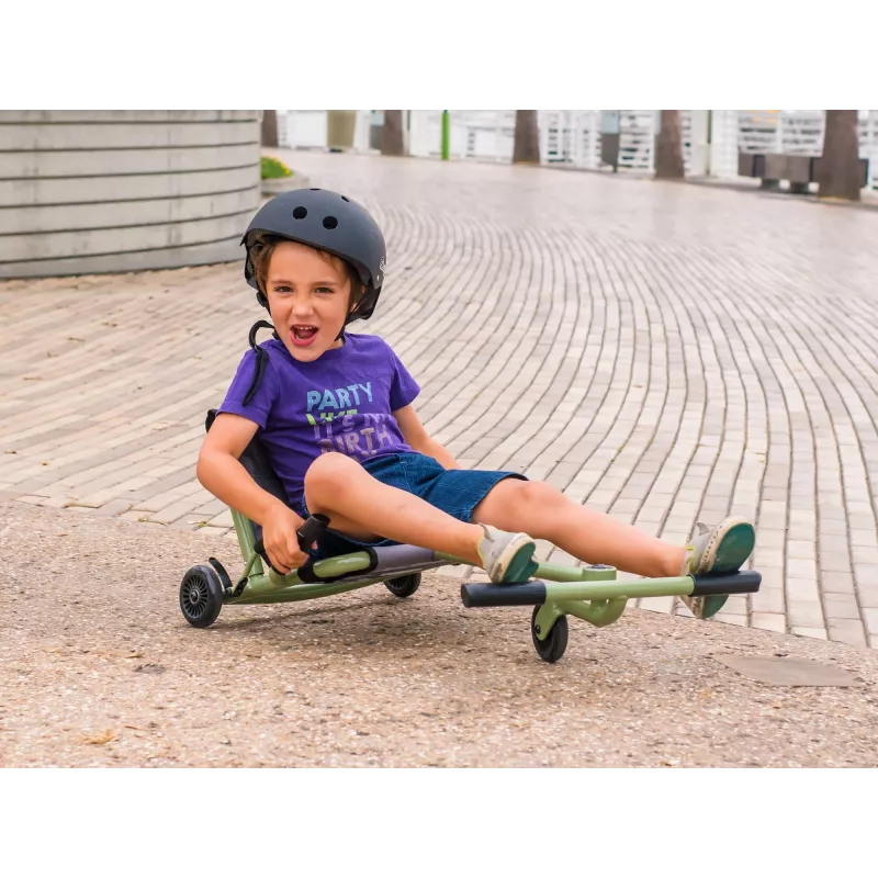EzyRoller Classic Go-Kart de propulsión por pies para niños de 3-12 años Rojo