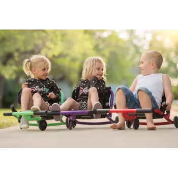 EzyRoller Classic Go-Kart de propulsión por piernas para niños de 3-12 años Morado